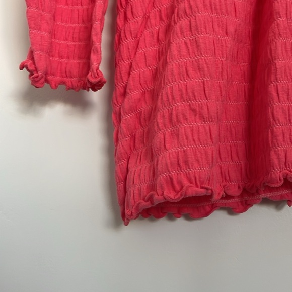 Denim&Co Vibrant Coral Textured Blouse size 2X - Picture 5 of 7